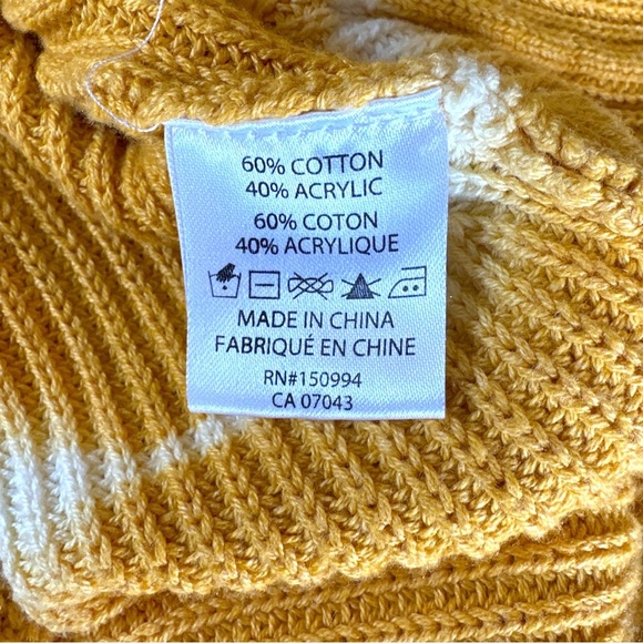 Belle by Belldini Long Yellow Gold Tie Dye Cardigan Sweater with Hood Pockets - Picture 6 of 7